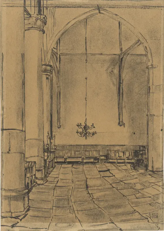 Interieur van de kerk in Hoorn Wall Art by Unknown - High-Resolution Digital Print