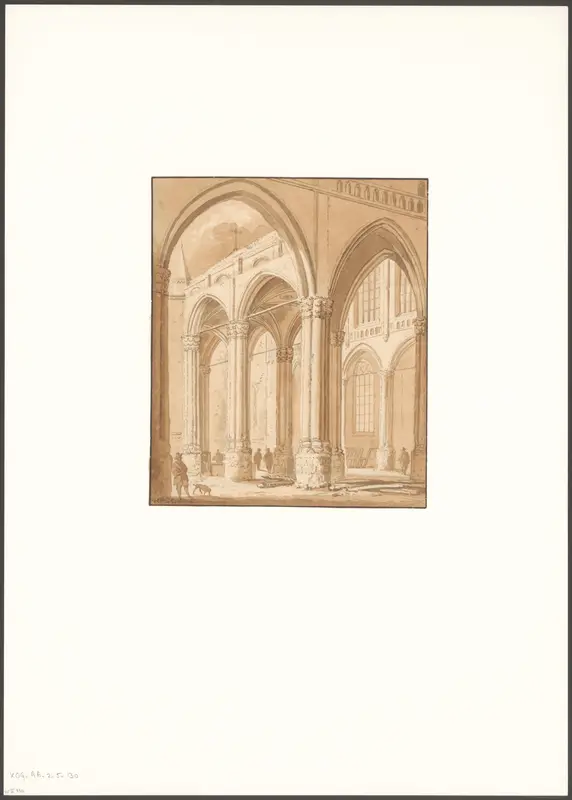 Interieur van de Nieuwe Kerk na de brand van 1645 Wall Art by Unknown - High-Resolution Digital Print