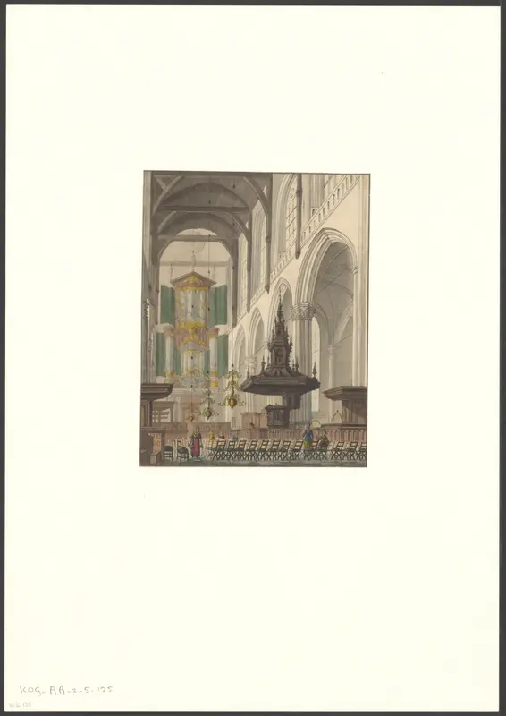 Interieur van de Nieuwe Kerk Wall Art by Unknown - High-Resolution Digital Print