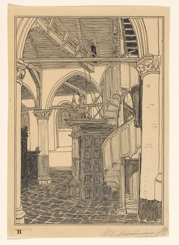 Interieur van de Noorderkerk te Hoorn Wall Art by Unknown - High-Resolution Digital Print