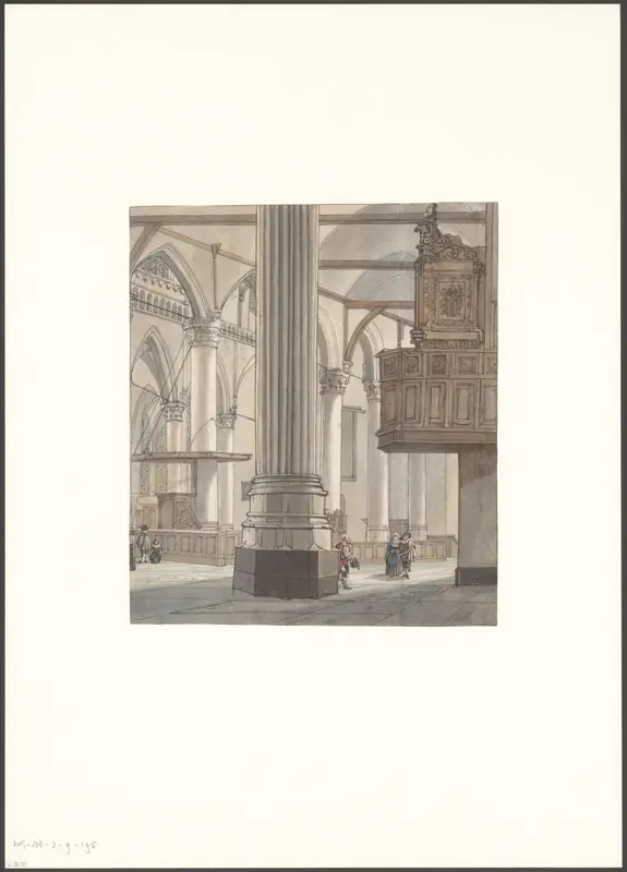 Interieur van de Oude Kerk Wall Art by Cornelis Ploos van Amstel - High-Resolution Digital Print