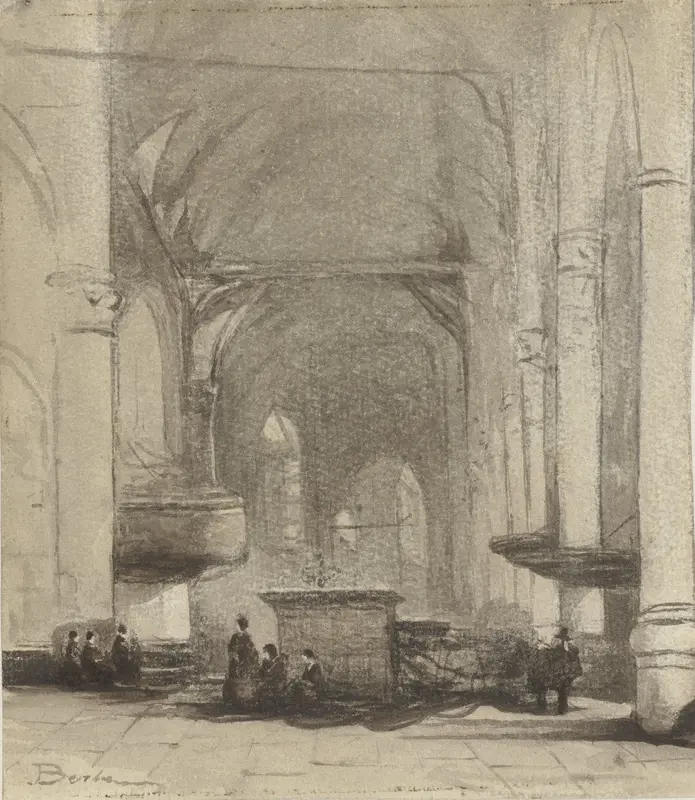 Interieur van de Oude Kerk in Amsterdam Wall Art by Johannes Bosboom - High-Resolution Digital Print
