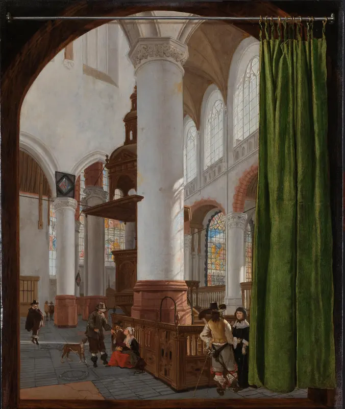 Interieur van de Oude Kerk in Delft Wall Art by Unknown - High-Resolution Digital Print