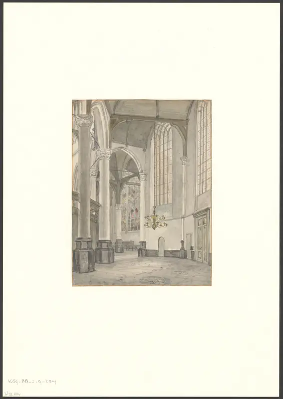 Interieur van de Oude Kerk met gezicht naar het Lieve Vrouw koor Wall Art by Unknown - High-Resolution Digital Print