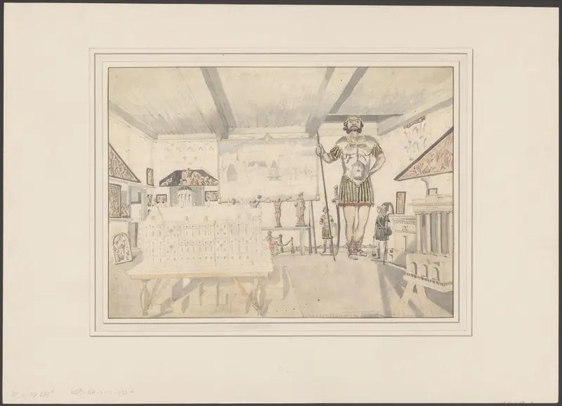 Interieur van de rariteitenkamer van het stadhuis aan het Prinsenhof Wall Art by Johan George Lodewijk Rieke - High-Resolution Digital Print