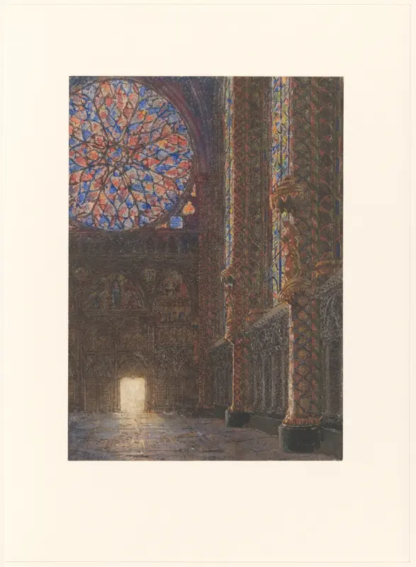 Interieur van de Sainte Chapelle, naar de ingang te zien Wall Art by Daniël Jordens - High-Resolution Digital Print