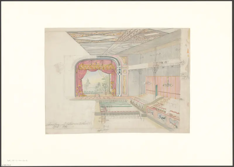Interieur van de schouwburgzaal van het Paleis voor Volksvlijt Wall Art by Johan Martinus Anthon Rieke - High-Resolution Digital Print