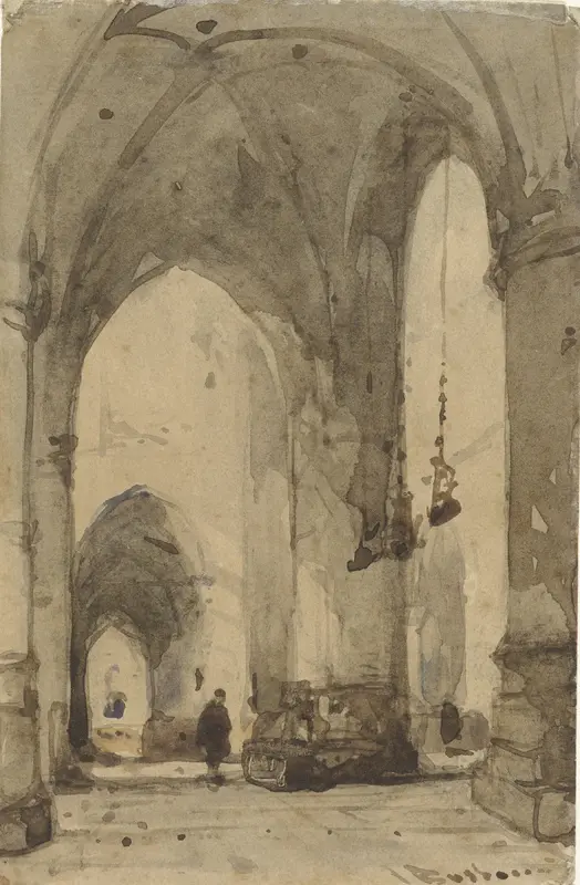 Interieur van de Sint Bavokerk in Haarlem Wall Art by Unknown - High-Resolution Digital Print