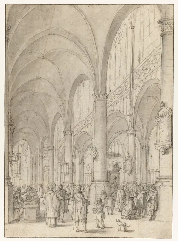 Interieur van de Sint-Jacobskerk te Antwerpen Wall Art by Daniël de Blieck - High-Resolution Digital Print