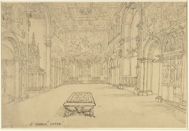Interieur van de Sint-Jan in Lateranen te Rome Wall Art by anonymous - High-Resolution Digital Print