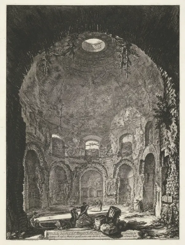 Interieur van de Tempio della Tosse bij Tivoli Wall Art by Unknown - High-Resolution Digital Print