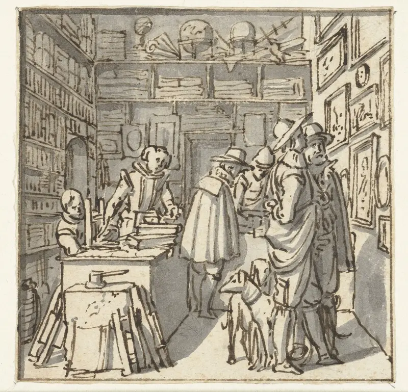 Interieur van een boekhandel Wall Art by Salomon de Bray - High-Resolution Digital Print
