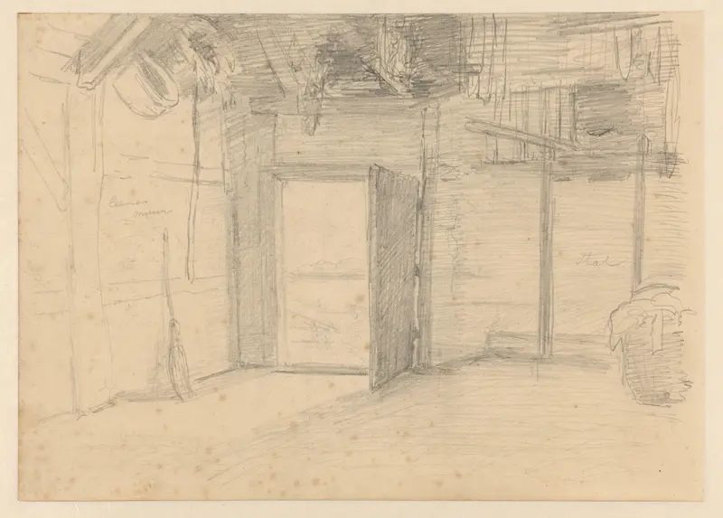 Interieur van een boerenhuis; stal Wall Art by Hendrik Valkenburg - High-Resolution Digital Print