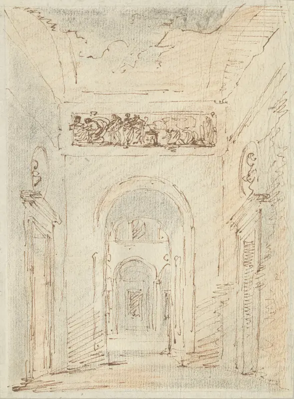 Interieur van een Romeins paleis Wall Art by Victor Jean Nicolle - High-Resolution Digital Print