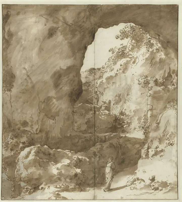 Interieur van een ruïne met figuren Wall Art by Cornelis van Poelenburch - High-Resolution Digital Print