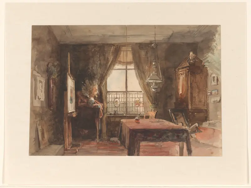 Interieur van een schildersatelier Wall Art by anonymous - High-Resolution Digital Print