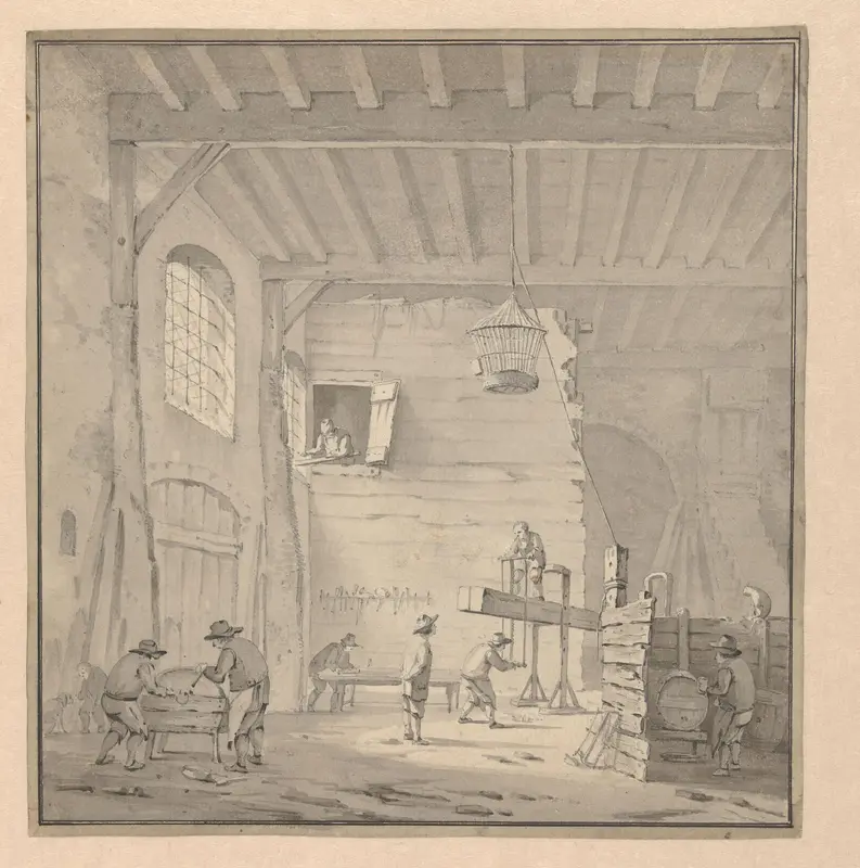Interieur van een timmermanswerkplaats Wall Art by anonymous - High-Resolution Digital Print