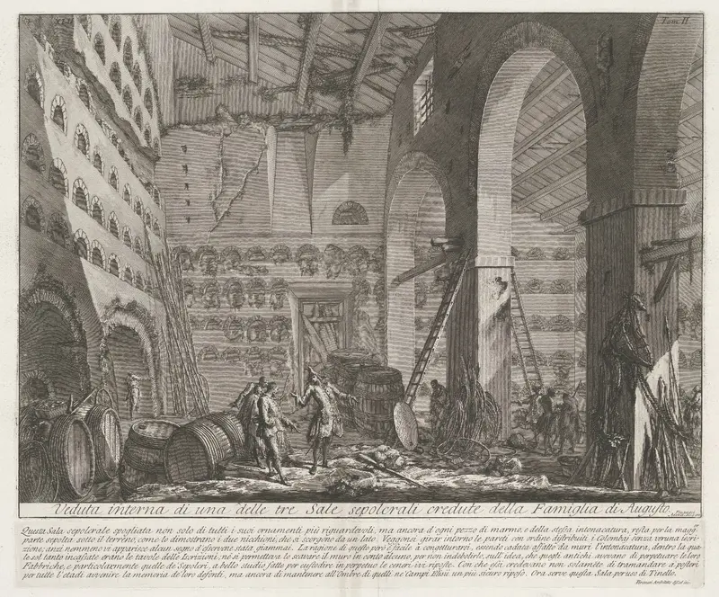 Interieur van graftombe van familie van keizer Augustus Wall Art by Unknown - High-Resolution Digital Print