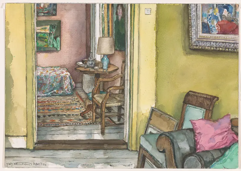 Interieur van het huis van de kunstenaar in Welsum Wall Art by Unknown - High-Resolution Digital Print