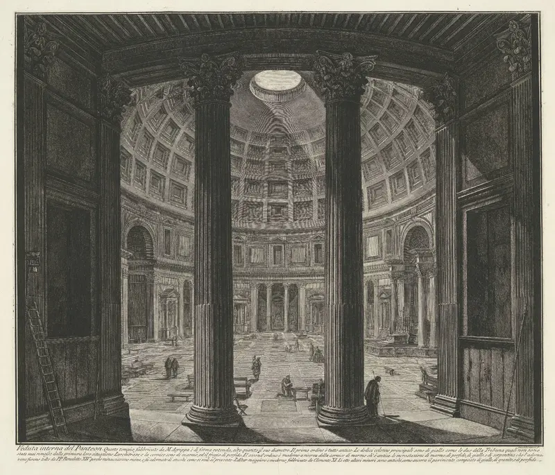 Interieur van het Pantheon te Rome Wall Art by Unknown - High-Resolution Digital Print
