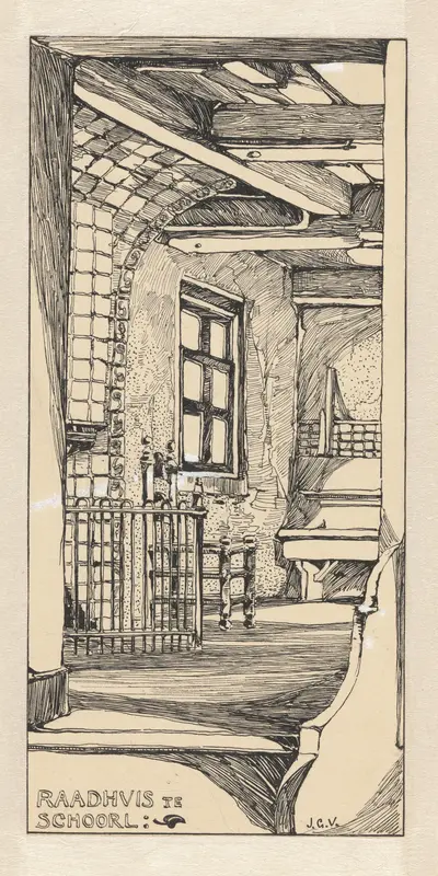 Interieur van het Raadhuis van Schoorl Wall Art by Unknown - High-Resolution Digital Print