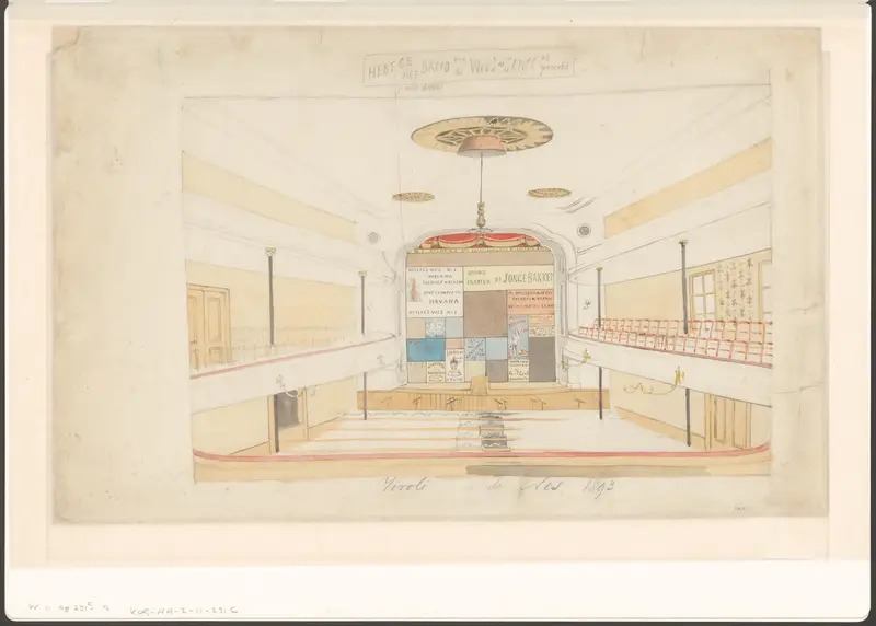 Interieur van het Théâtre Tivoli in de Nes Wall Art by Johan Martinus Anthon Rieke - High-Resolution Digital Print
