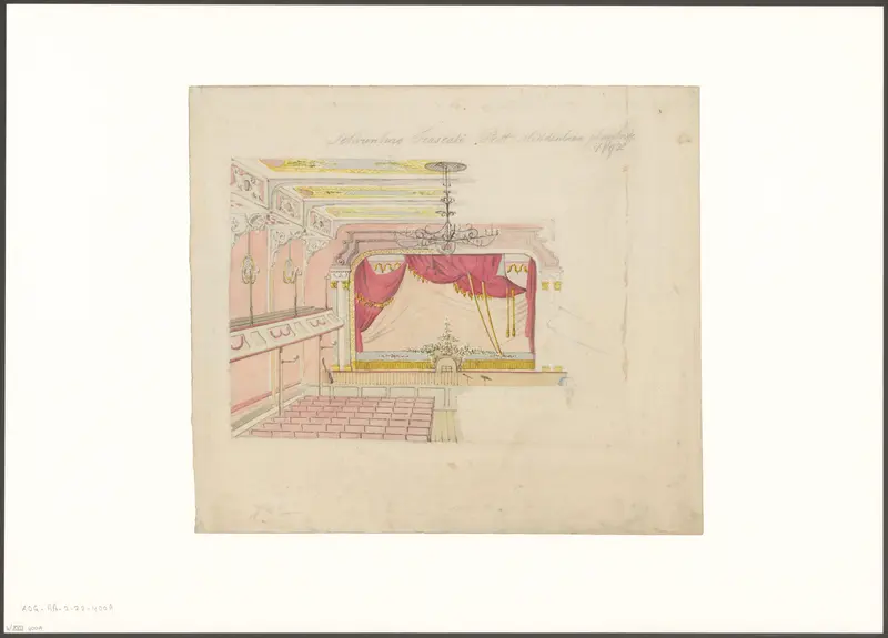 Interieur van Schouwburg Frascati aan de Plantage Middenlaan te Amsterdam Wall Art by Johan George Lodewijk Rieke - High-Resolution Digital Print