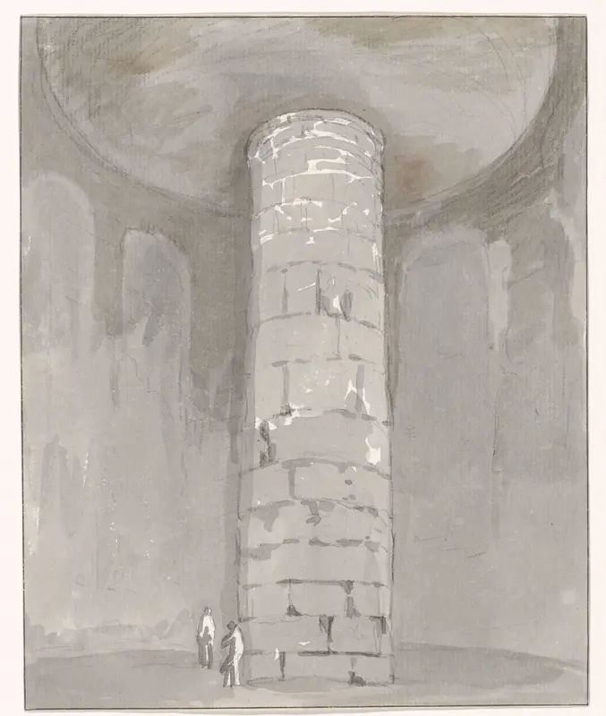 Interieur van toren op het graf van Ciceron tussen Itri en Gaeta Wall Art by Louis Ducros - High-Resolution Digital Print