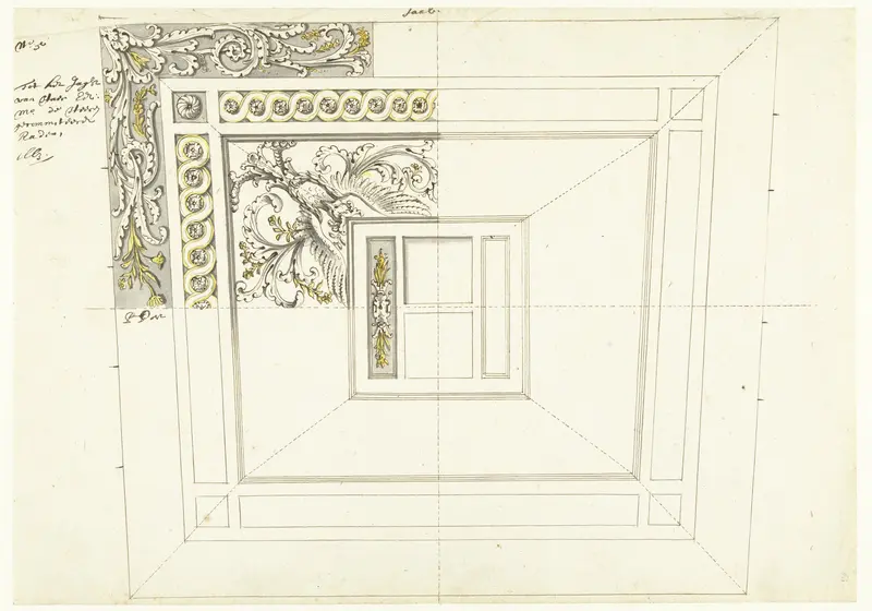 Interieurdecoratie van statenjacht met vogelfiguur Wall Art by Pieter Jansz. Post - High-Resolution Digital Print