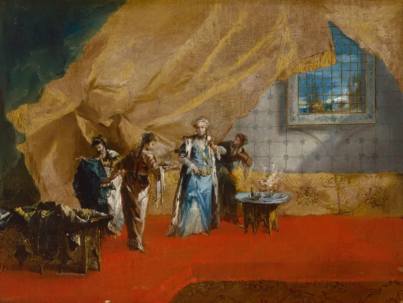 Interior: A Sultana taking Coffee in the Harem