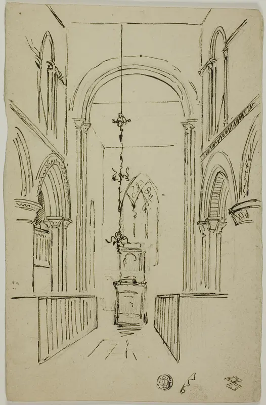Interior of a Cathedral Wall Art by Unknown artist - High-Resolution Digital Print