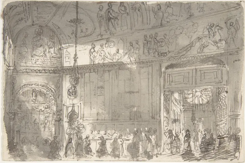 Interior of a Chapel Wall Art by Anonymous, Italian, 19th century - High-Resolution Digital Print