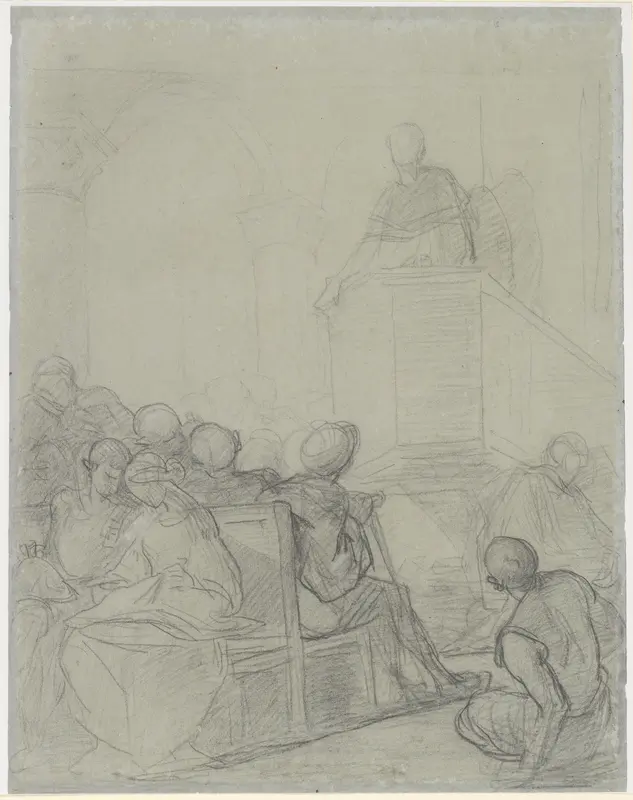 Interior of a Church Wall Art by Thomas Couture - High-Resolution Digital Print