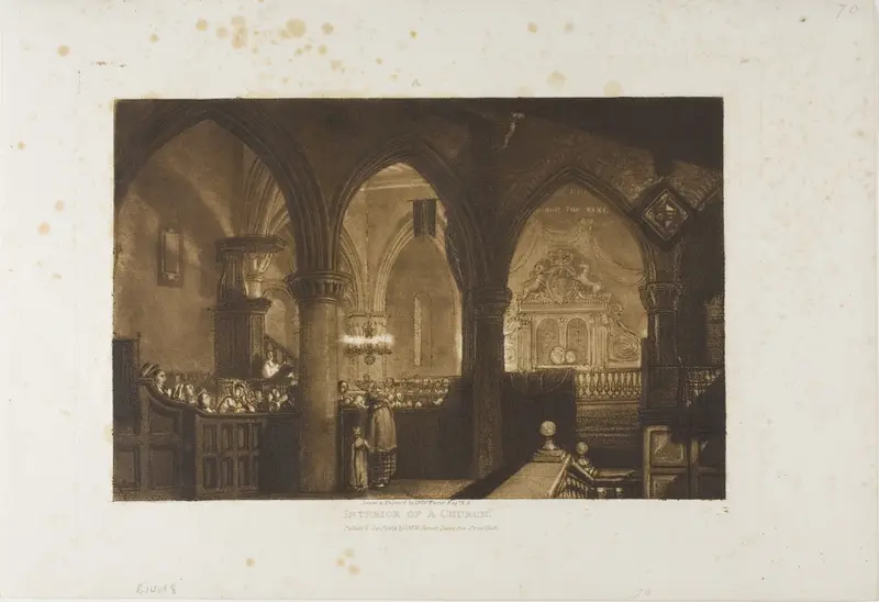 Interior of a Church, plate 70 from Liber Studiorum