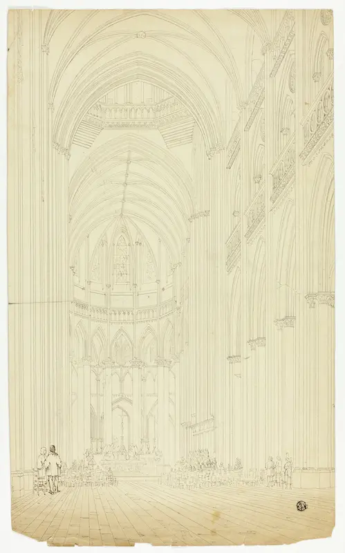 Interior of a Gothic Cathedral Wall Art by Unknown - High-Resolution Digital Print