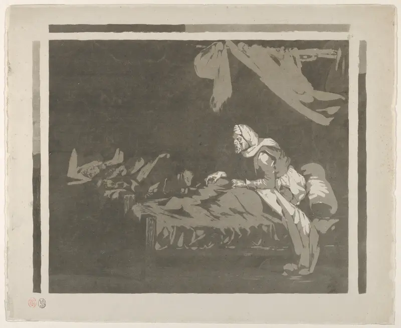 Interior of a Military Hospital Wall Art by Eugène Delacroix - High-Resolution Digital Print
