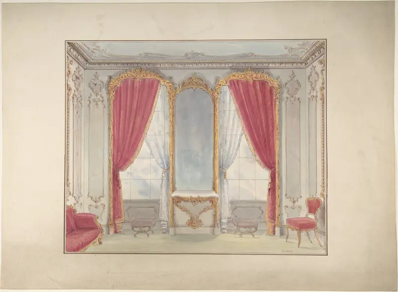 Interior of a Small Salon Wall Art by Simon-Claude Constant-Dufeux - High-Resolution Digital Print