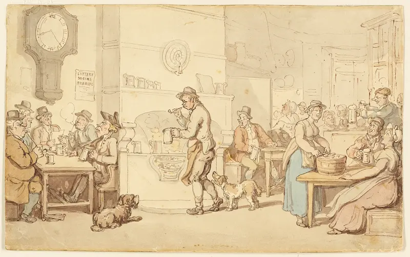 Interior of an Inn Wall Art by Thomas Rowlandson - High-Resolution Digital Print