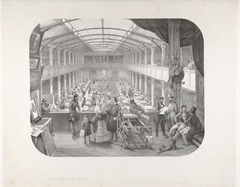 Interior of Lemercier's Lithographic Printing House by Victor Adam - High-Resolution Digital Print