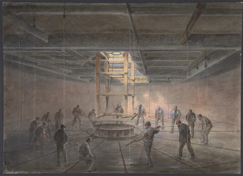 Interior of One of the Tanks on Board the Great Eastern: The Cable Passing Out Wall Art by Robert Charles Dudley - High-Resolution Digital Print