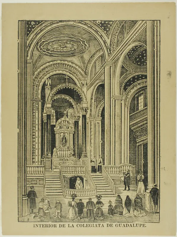 Interior of the Collegiate Church of Guadalupe Wall Art by José Guadalupe Posada - High-Resolution Digital Print