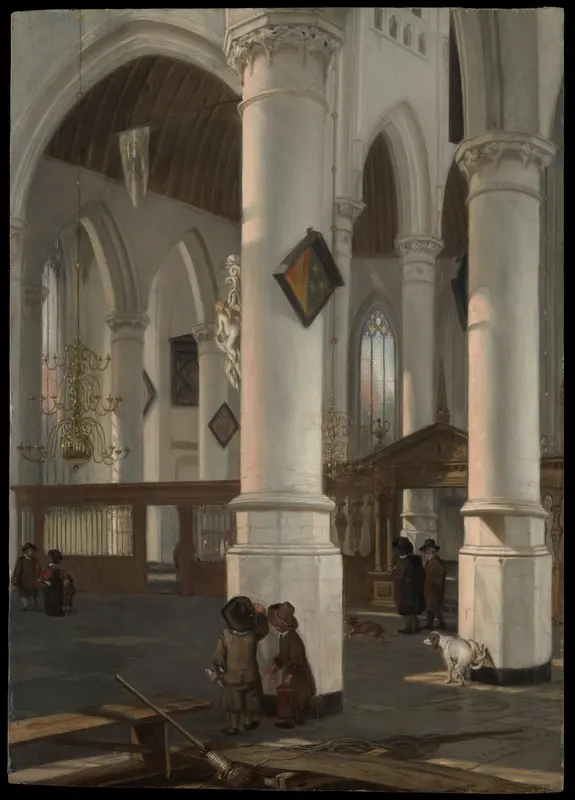 Interior of the Oude Kerk, Delft Wall Art by Emanuel de Witte - High-Resolution Digital Print