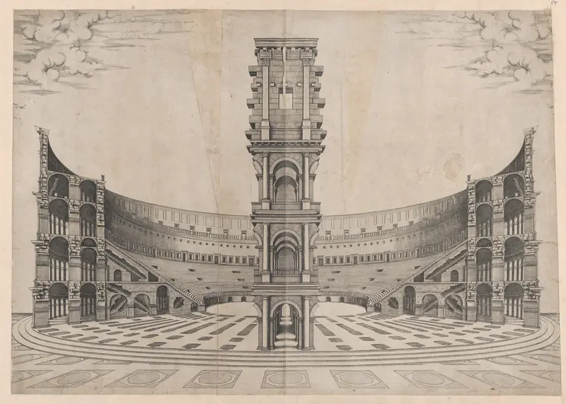 Interior Reconstruction of the Colosseum, from "Speculum Romanae Magnificentiae" Wall Art by Anonymous - High-Resolution Digital Print