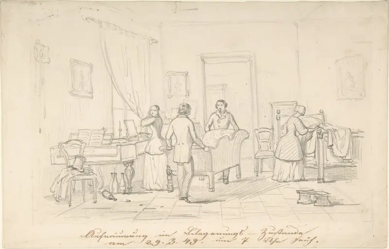Interior Scene Wall Art by Anonymous, German, 19th century - High-Resolution Digital Print