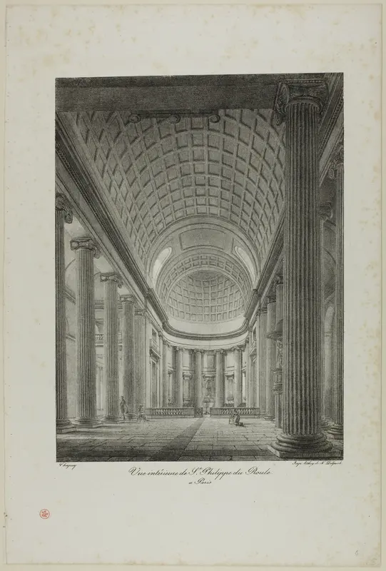 Interior View of St. Philippe du Roule, Paris Wall Art by Nicolas Chapuy - High-Resolution Digital Print