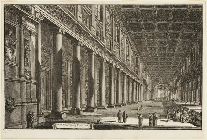 Interior view of the Basilica of S. Maria Maggiore, from Views of Rome