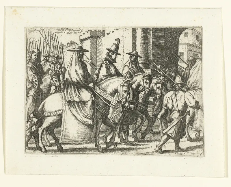 Intocht van Margaretha van Oostenrijk in Ferrara Wall Art by Unknown - High-Resolution Digital Print