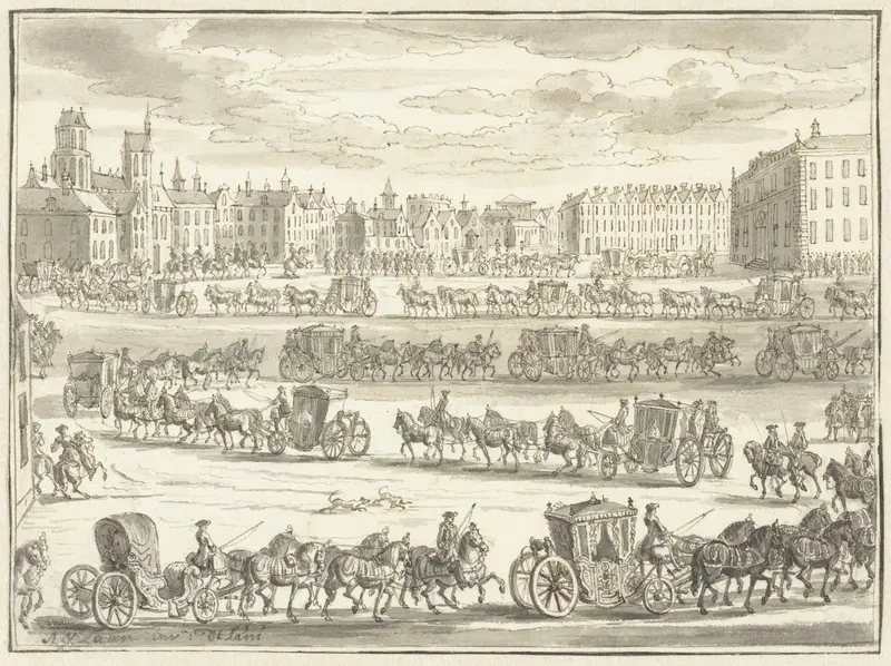 Intrede van Cornelis Hop als ambassadeur te Parijs, 23 juni 1719 Wall Art by Adolf van der Laan - High-Resolution Digital Print