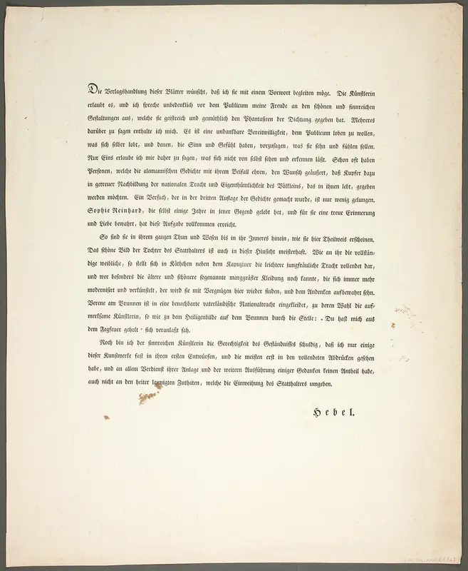Introduction Page, from the series Poems in the Dialect of the Upper Rhine Region (Zehn Blätter Zu Hebels Alemannischen Gedichten) Wall Art by Mohr und Winter - High-Resolution Digital Print