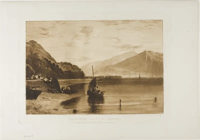 Inverary Pier Loch Fyne, Morning Wall Art by Joseph Mallord William Turner - High-Resolution Digital Print